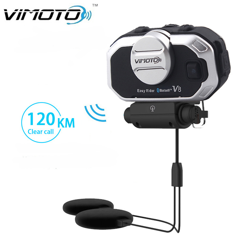 Universal Motorcycle Helmet Intercom Headset - Vimoto V8 Motorcycle Helmet Headset Bluetooth
