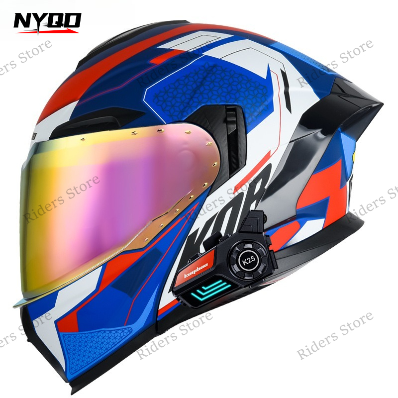 3C Certified Flip Up Motorcycl - Full Face Motorcycle Helmet With Bluetooth 评论和价格
