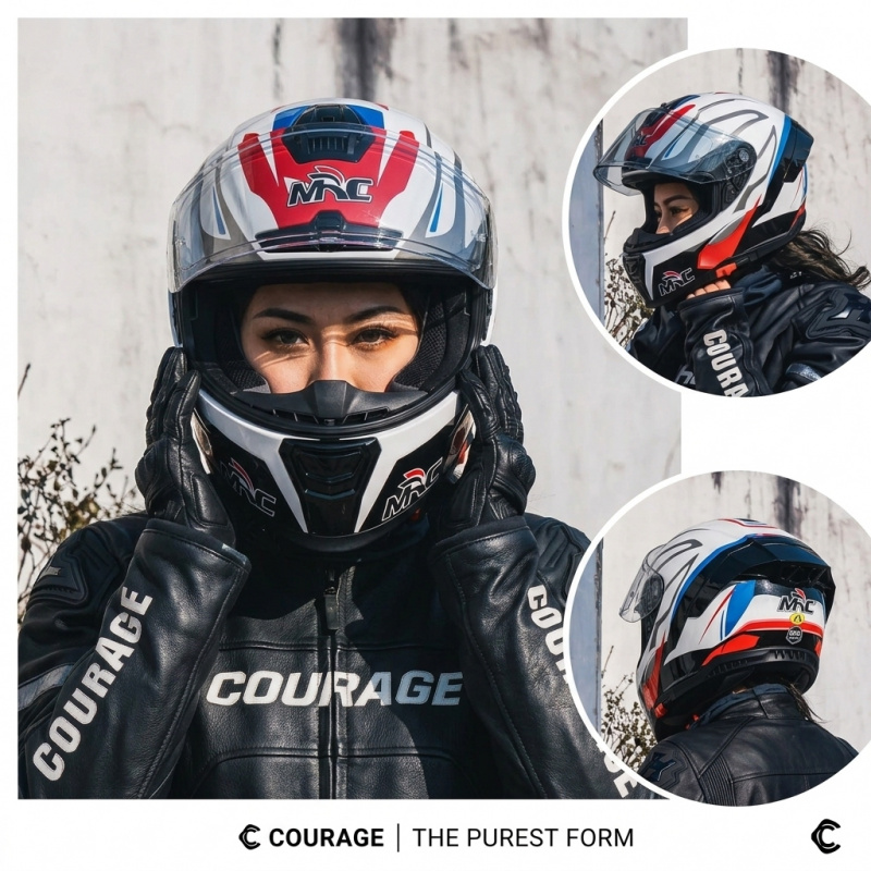 2026 MRC Full Face Motorcycle  - Dual Visor Motorcycle Racing Helmet 评论和价格