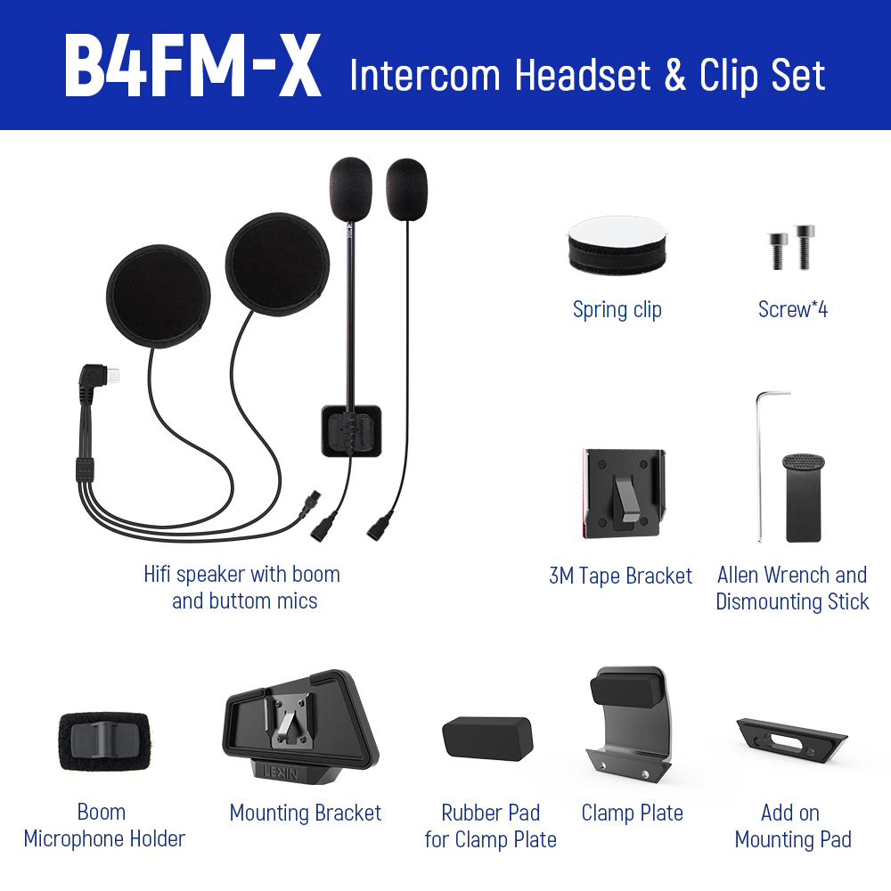 LEXIN LX-B4FM-X Intercom Heads - Full Face Motorcycle Helmet With Bluetooth 评论和价格