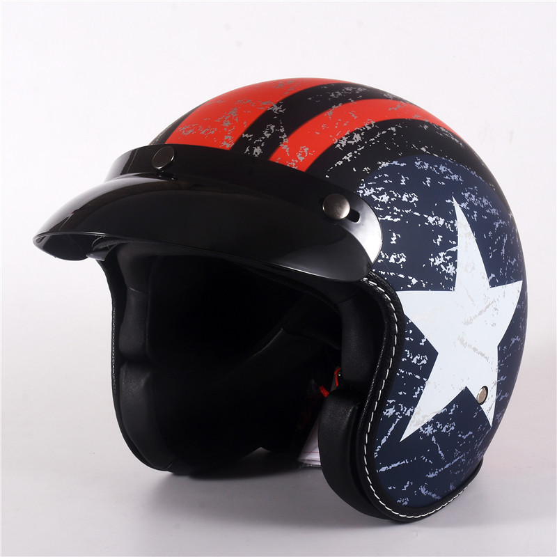 Half Face Vintage Motorcycle H - Vintage Open Face Retro Helmet 评论和价格