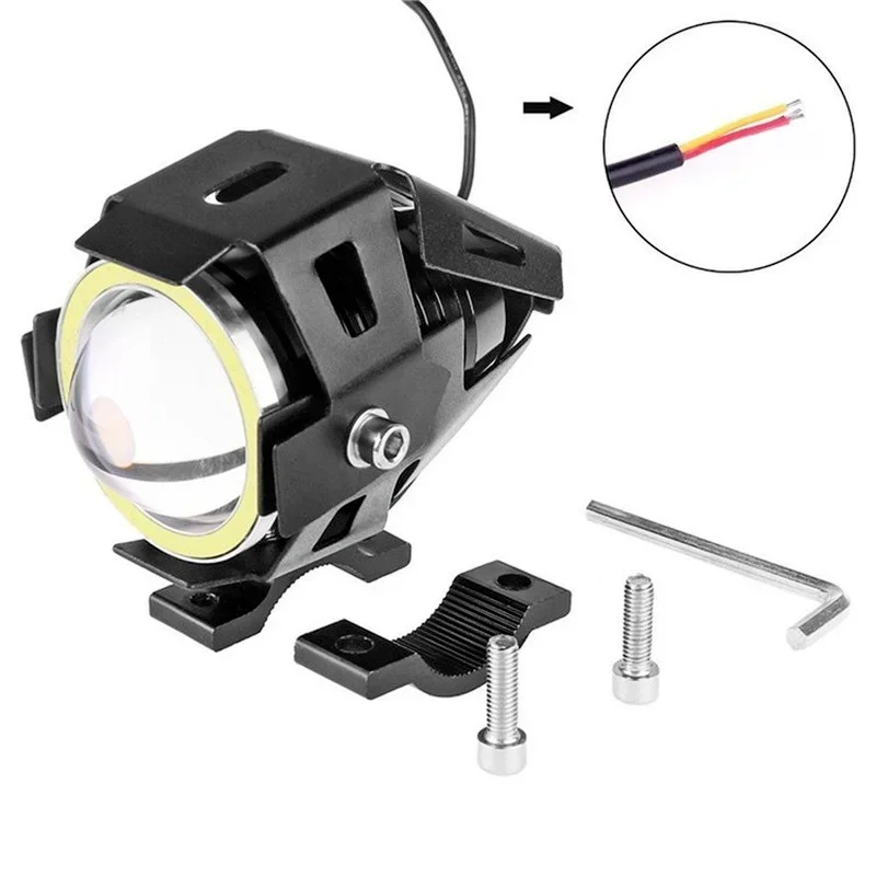 U7 LED Auxiliary Bright Motorc - Universal Motorcycle Led Headlight Projector 评论和价格