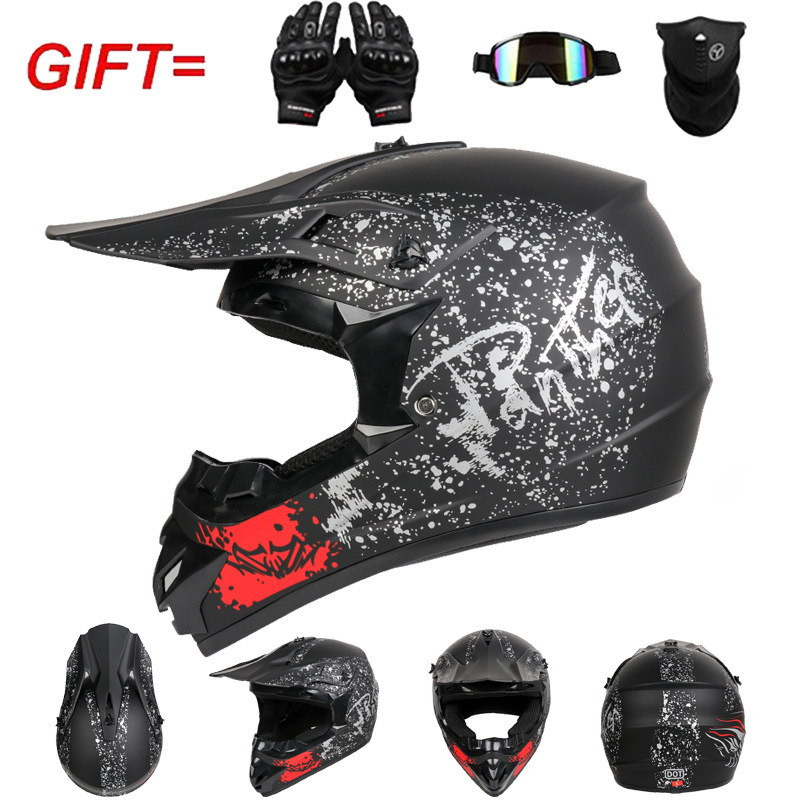Motorcycle Off Road Helmet Ful - Off Road Motocross Helmet Goggles Set 评论和价格