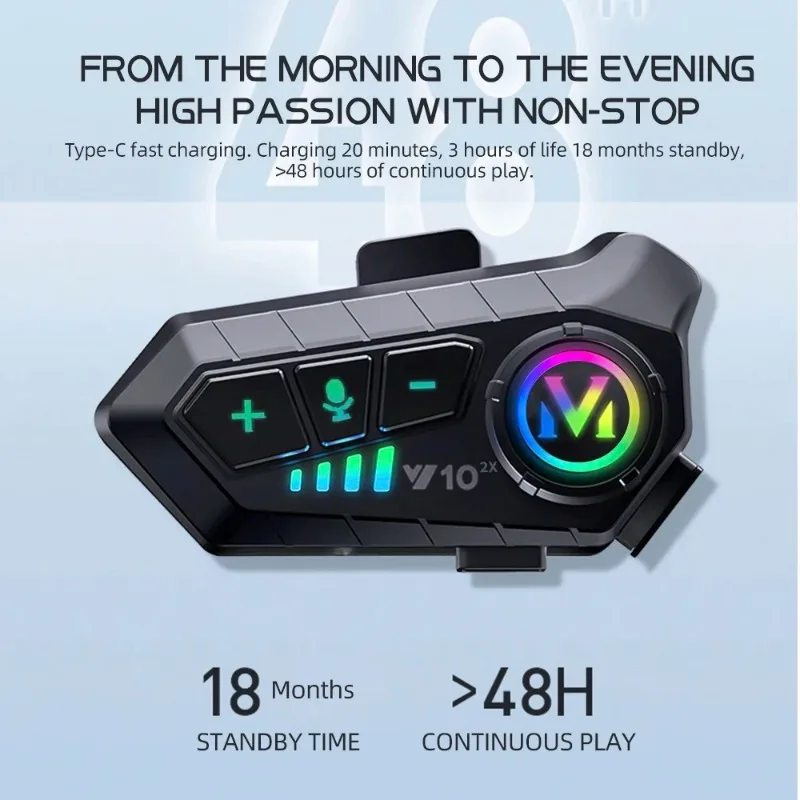 Y10 2X Bluetooth Motorcycle He - Universal Motorcycle Helmet Intercom Headset 评论和价格