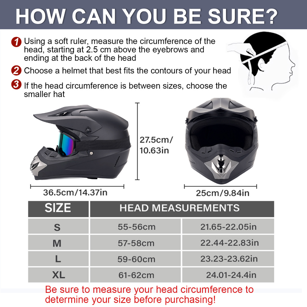 Off‑Road Motorcycle Helmet Fou - Off Road Motocross Helmet Goggles Set 评论和价格