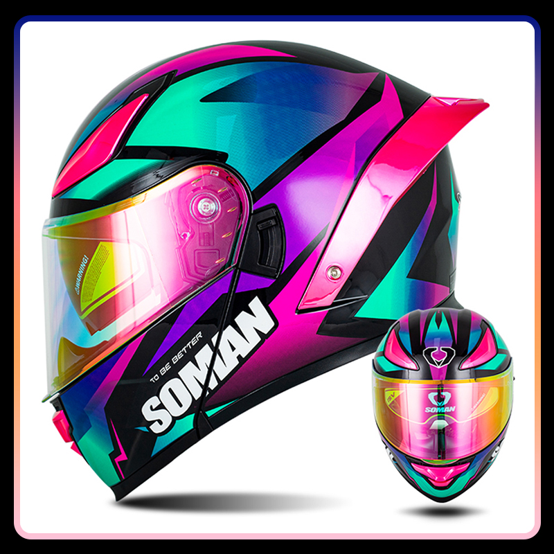 Men's Motorcycle Helmet Dual L - Modular Flip Up Motorcycle Helmet Dot Approved 评论和价格