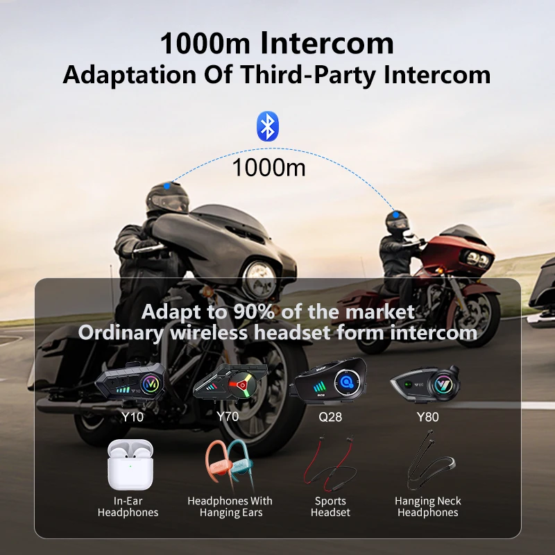 The New Q28-2X Motorcycle Helm - Universal Motorcycle Helmet Intercom Headset 评论和价格