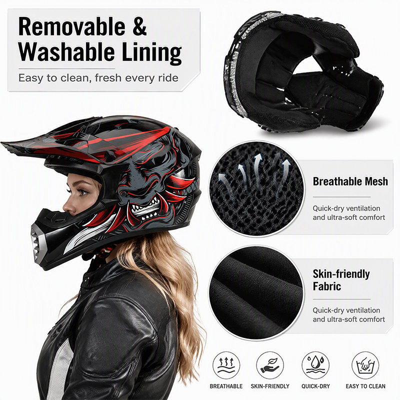 Uchoose Motocross Helmet Set   - Off Road Motocross Helmet Goggles Set 评论和价格